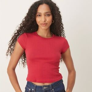 BRAND NEW Free People Wait a Minute Pointelle Baby Tee